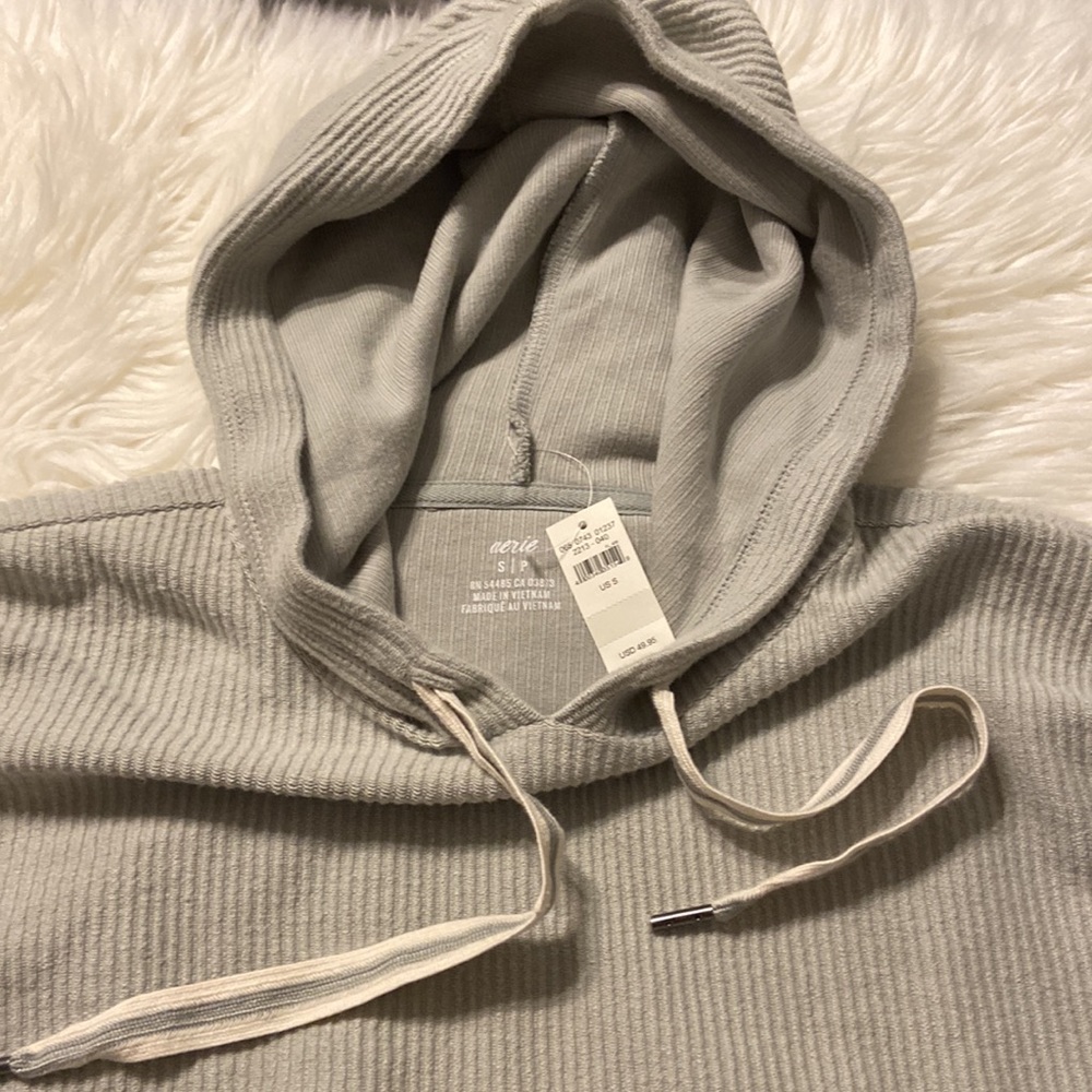 Aerie Cropped Hoodie size S color light green - Picture 6 of 12